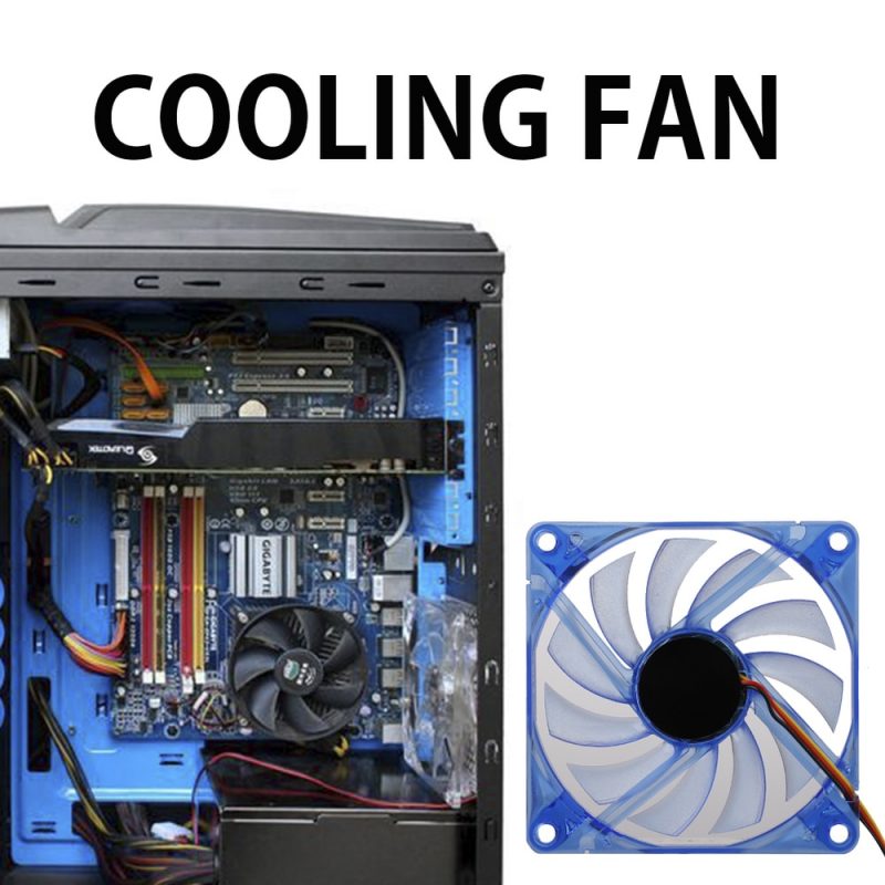 12V 0.20A 80mm CPU Cooler Fan 4 LED Silent PC Computer Case Cooler ...