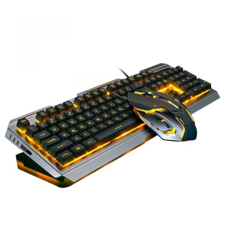 ALLOYSEED 104 keys Backlight Wired Gaming Keyboard Mouse Set Mechanical