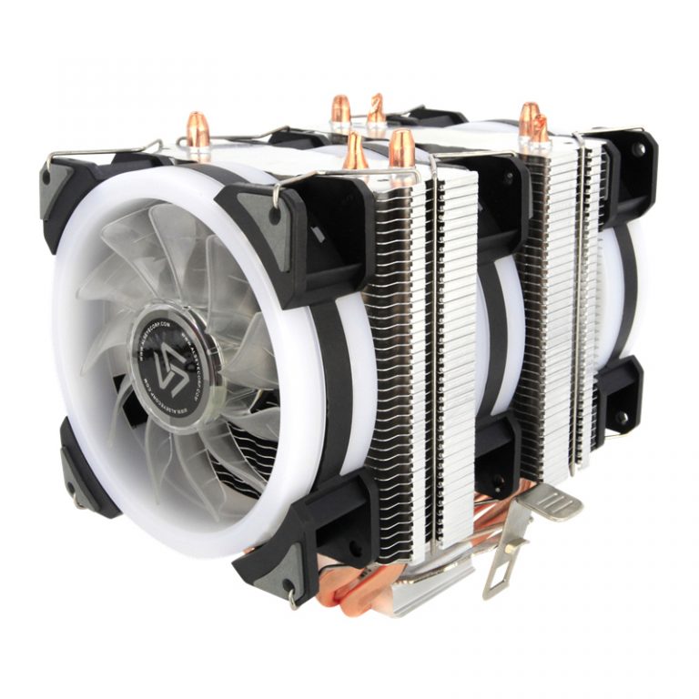 ALSEYE Dual Tower CPU Cooler 4 Heat Pipes 4pin 90mm RGB Fan For ...