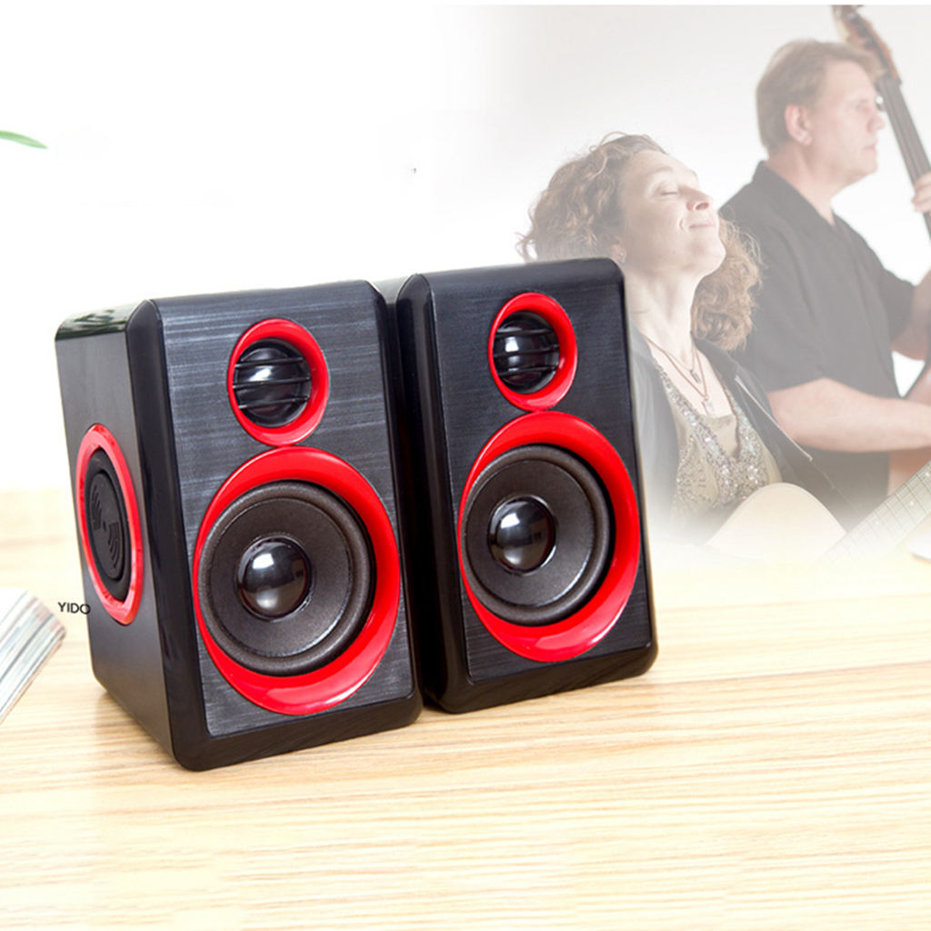Surround Portable Computer Speakers With Stereo Bass Usb Wired Powered